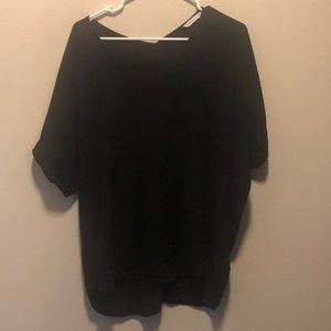 Black v neck blouse